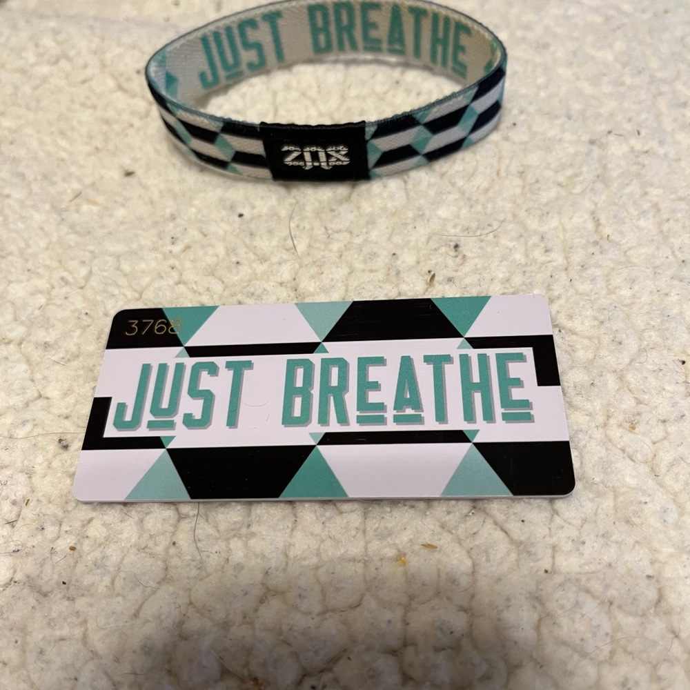 Zox Just Breathe Wristband and Card Set